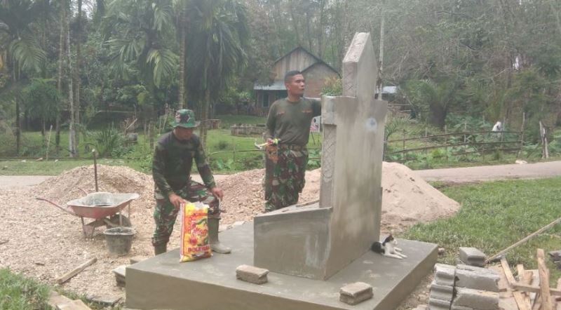 TMMD 104 Tinggalkan Jejak Tugu Satgas TNI Desa Sibarobah