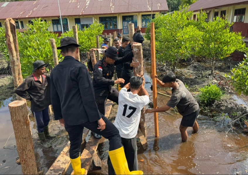 Akhiri Ancaman Buaya, Jembatan Baru di SDN 018 Semulut Segera Bisa Dilintasi