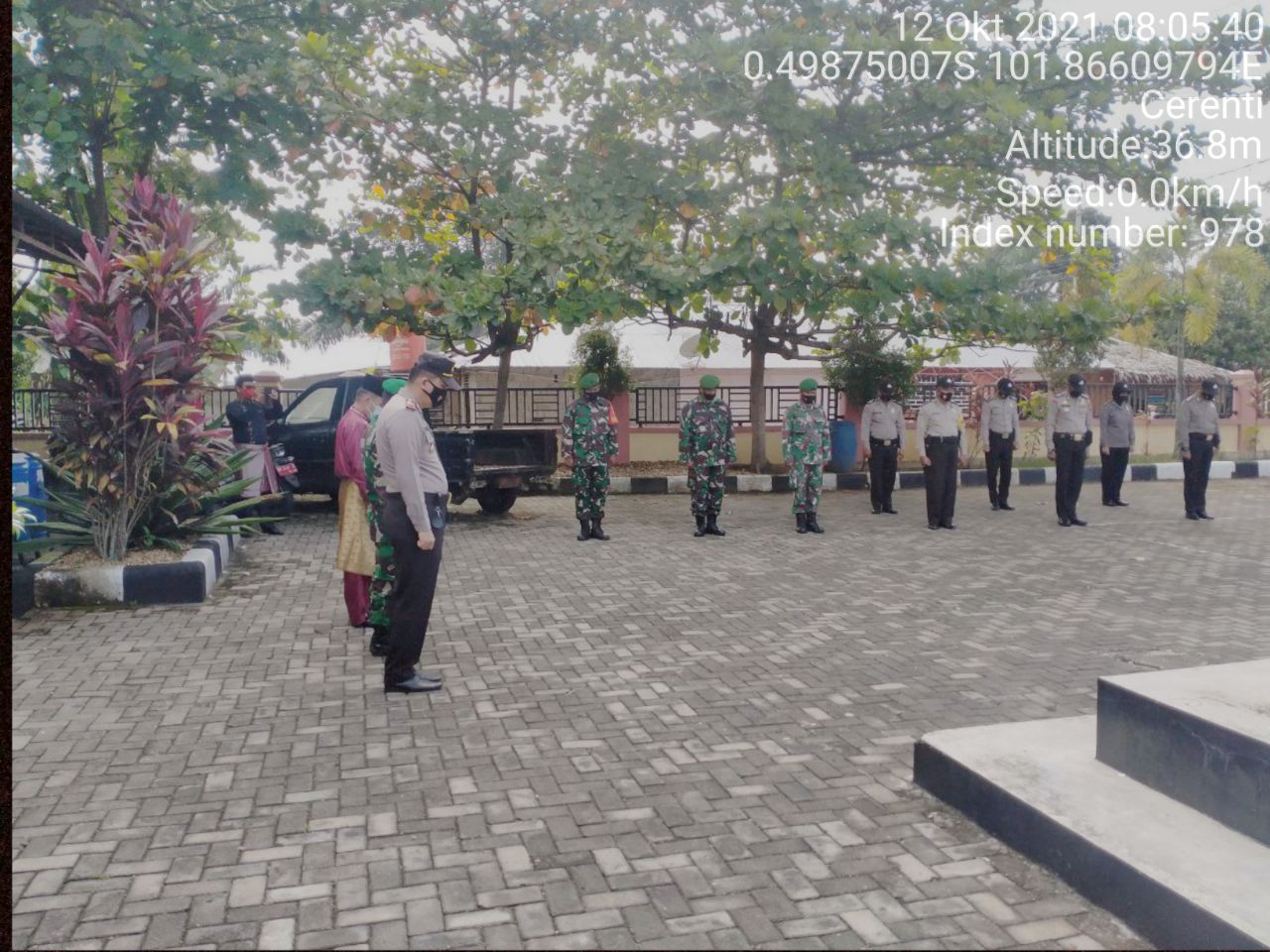 Anggota Koramil 06/Cerenti Dim 0302/Inhu Ikuti Upacara Hari Jadi Kabupaten Kuantan Singingi Ke-22