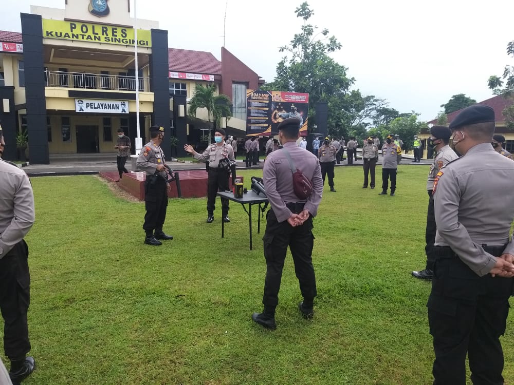 Polres Kuansing Melaksanakan Latihan Peningkatan Kemampuan Fungsi Tehnis Kepolisian 