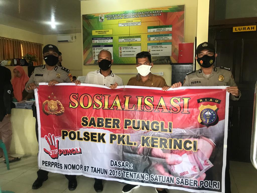 Beri Kenyamanan Pelayanan kepada Masyarakat, Polsek Pangkalan Kerinci Gelar Saber Pungli