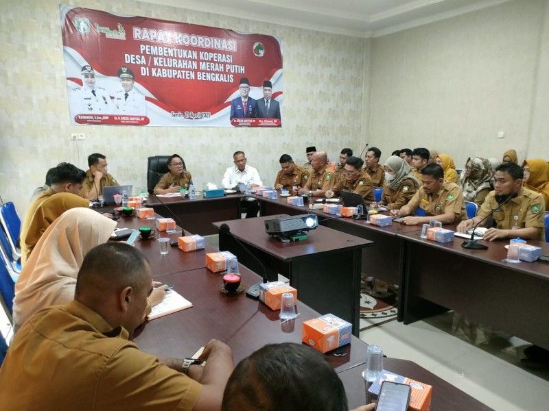 Bupati Buka Rakor Pembentukan Koperasi Desa/Kelurahan Merah Putih di Kabupaten Bengkalis