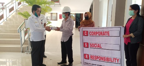 PT.Surya Utama Nabati (SUN) Serahkan Sembako Dan APD Kepada Pemkab Kuansing.