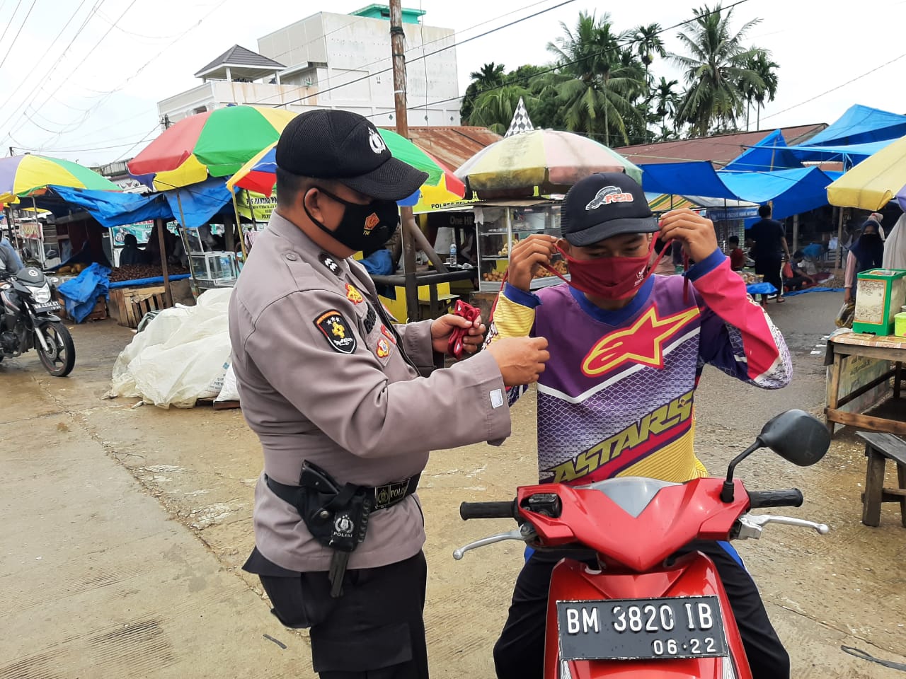 Antisipasi Penyebaran Covid-19, Polsek Ukui Rutin Gelar Operasi Yustisi