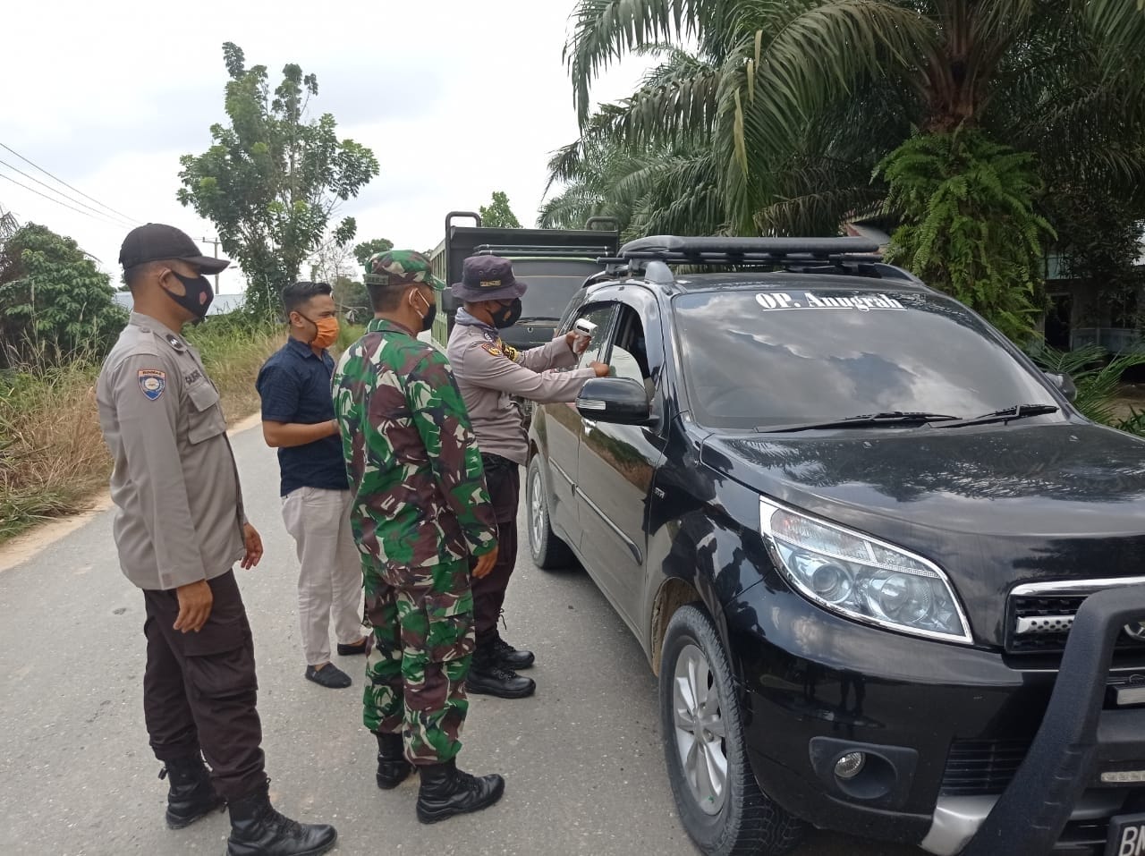 Polsek Langgam Gelar Patroli C3 dan Sosialisasi Prokes