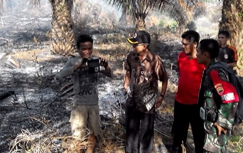 Terbakar, Puluhan Hektar Lahan Perkebunan Warga Rohul Ludes