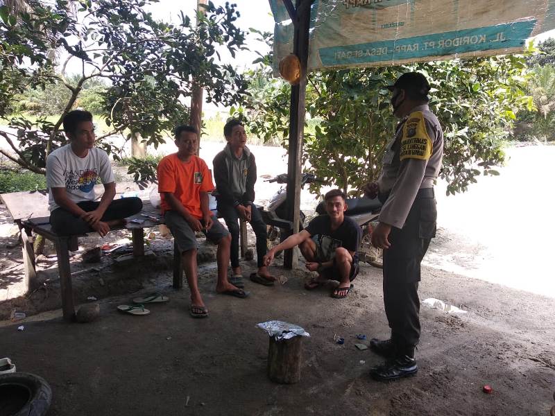 Selain Patroli C3, Polsek Langgam Juga Sosialisasi Antisipasi Penyebaran Covid-19 