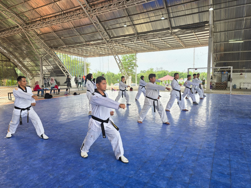 Jelang UKT DAN Internasional, Taekwondoin Pekanbaru Gelar Latihan Persiapan