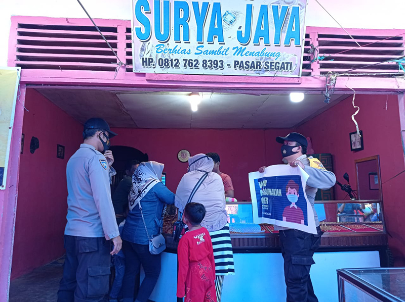 Polsek Langgam Intensifkan Patroli C3 dan Sosialisasi Prokes di Wilayah Hukum