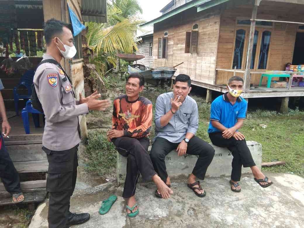 Sambangi Warga, Polsek Teluk Meranti Upayakan Operasi Yustisi