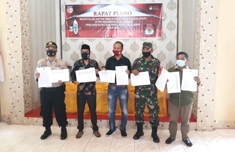 Kapolsek Kuala Kampar Hadiri Rapat Pleno Rekapitulasi Daftar Pemilih Hasil Pemutakhiran