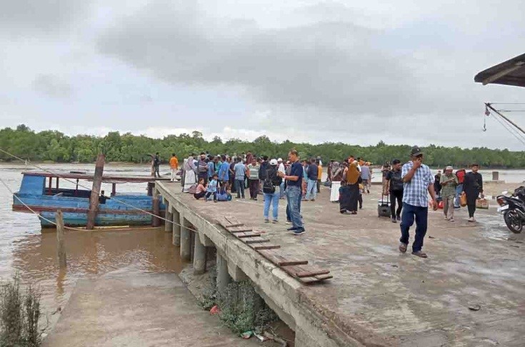 Hari Pertama Masuk Kerja ASN, Suasana Arus Balik di Perairan Rohil Tampak Ramai