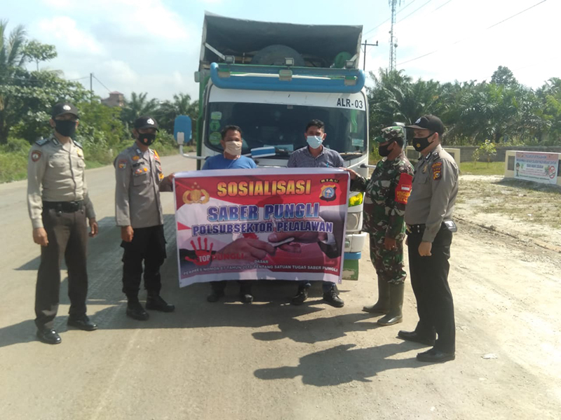 Cegah Aksi Pungli, Polsubsektor Pelalawan Sosialisasikan Saber Pungli