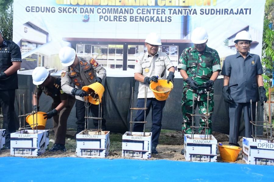 Pembangunan Gedung SKCK dan Command Center Polres Bengkalis Resmi Dimulai