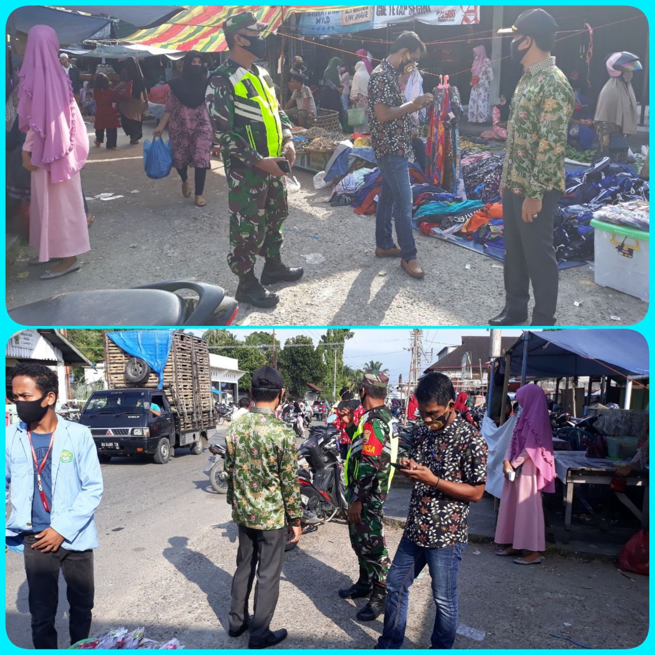 Serma Mulyadi Anggota Ramil 07/Kuantan Hilir Dim 0302/Inhu, Himbau Masyarakat Tetap Untuk Melakukan Protokol Kesehatan Covid-19.