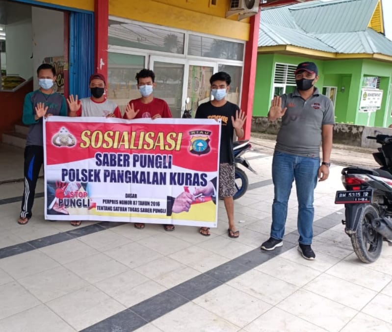 Edukasi Jukir, Polsek Pangkalan Kuras Sosialisasi Saber Pungli