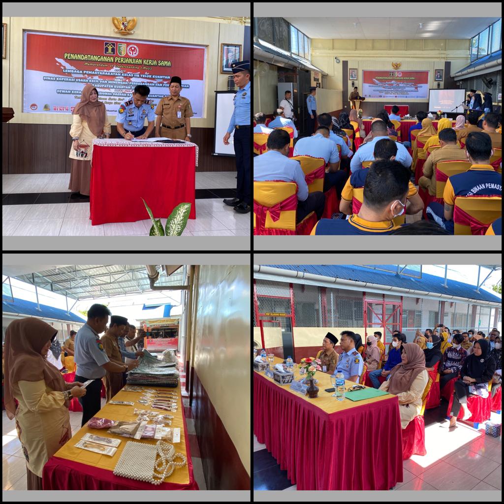 Lapas Kelas IIB Teluk Kuantan Laksanakan Penandatanganan Perjanjian Kerjasama (MOU) Dengan Diskoperindag Kabupaten Kuantan Singingi 