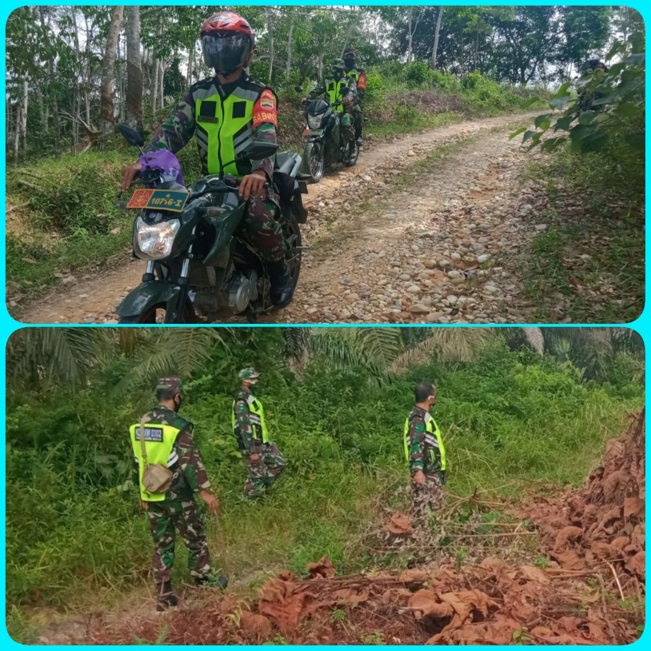 Cegah Karhutla,Sertu Parman Anggota Koramil 07/Kuantan Hilir Dim 0302/Inhu Lakukan Patroli Bersama Anggota Lainnya.