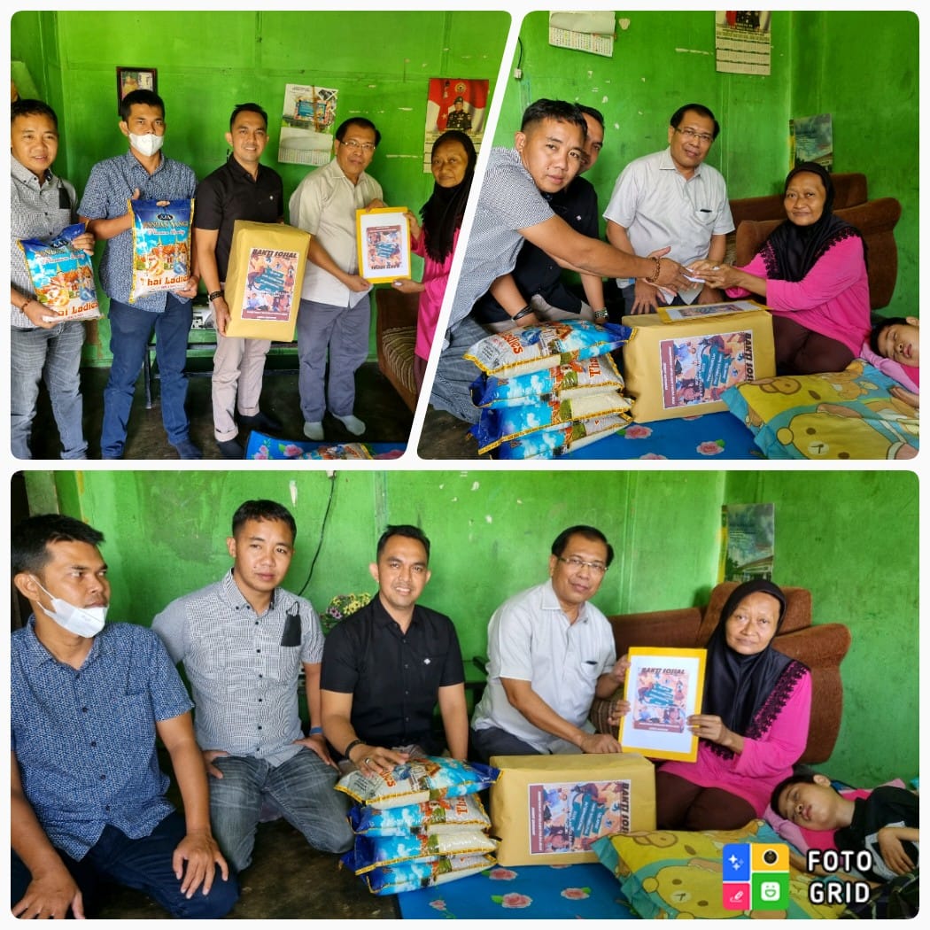 Direktorat Intelkam Polda Riau Memberikan Santunan Kepada Penyandang Disabilitas Warga  Tanjung Rhu Kecamatan Limapuluh Kota