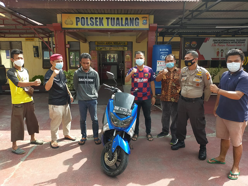 Polsek Pangkalan Lesung Amankan Pelaku Penggelapan Sepeda Motor