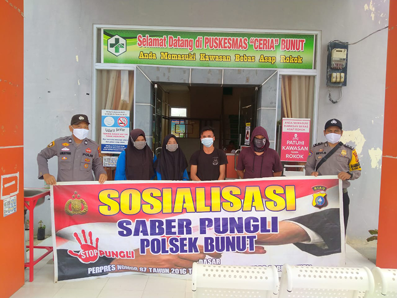 Polsek Bunut Gelar Sosialisasi  Saber Pungli di Instansi Pemerintah
