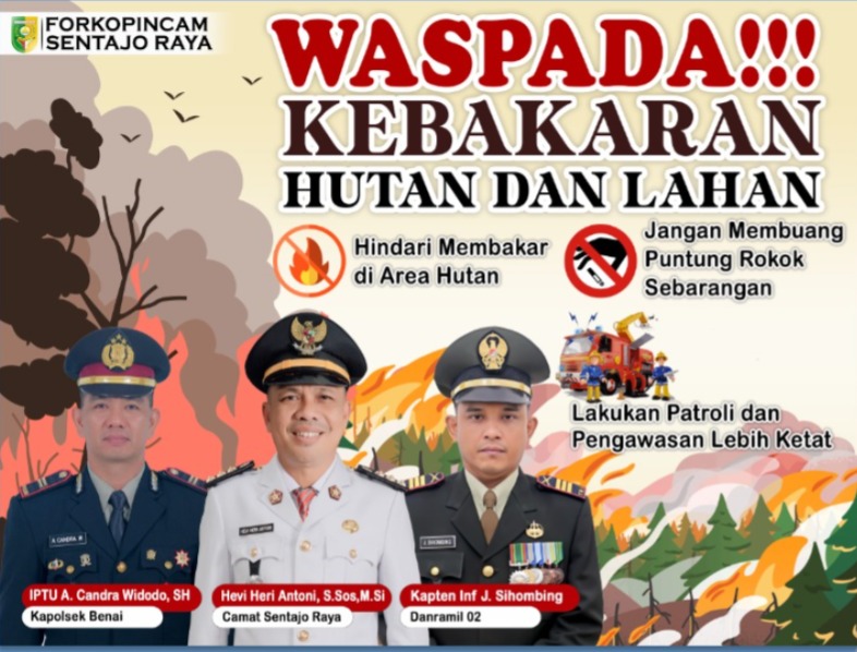 Antisipasi Bahaya Karhutla;  Camat Sentajo Raya Siap Berdayakan Petugas Tagana