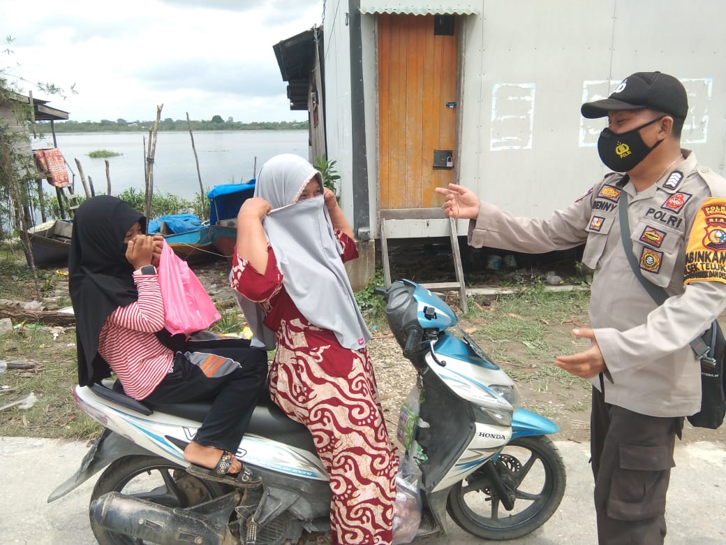 Tingkatkan Disiplin Prokes Warga, Polsek Teluk Meranti Lakukan Imbauan Rutin