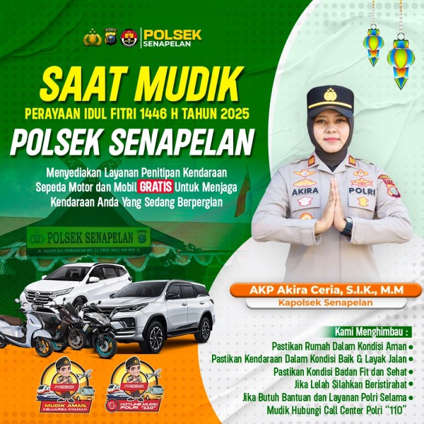 Mudik Aman dan Nyaman, Polsek Senapelan Sediakan Layanan Penitipan Kendaraan Gratis