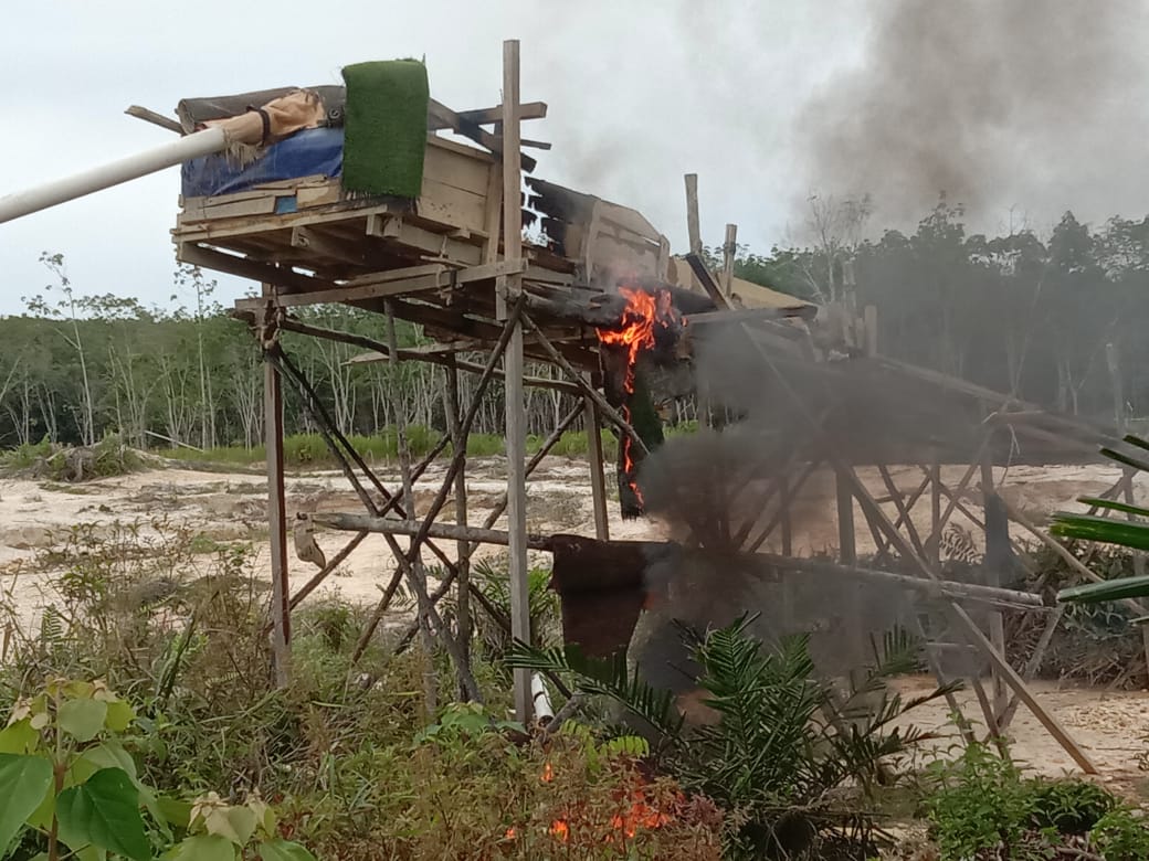 Setiap Operasi, Pelaku Kabur Duluan, Aparat Jajaran Polres Kuansing Dalam Sepekan Melakukan Operasi Penertiban