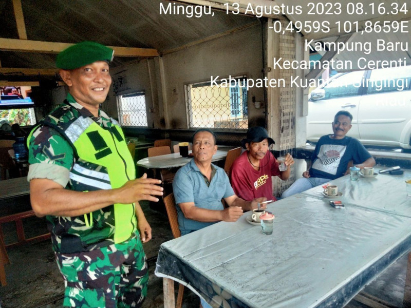 Setiap Hari di Desa Binaan Babinsa Koramil 06/Cerenti Kodim 0302/ Inhu Serda Juanda