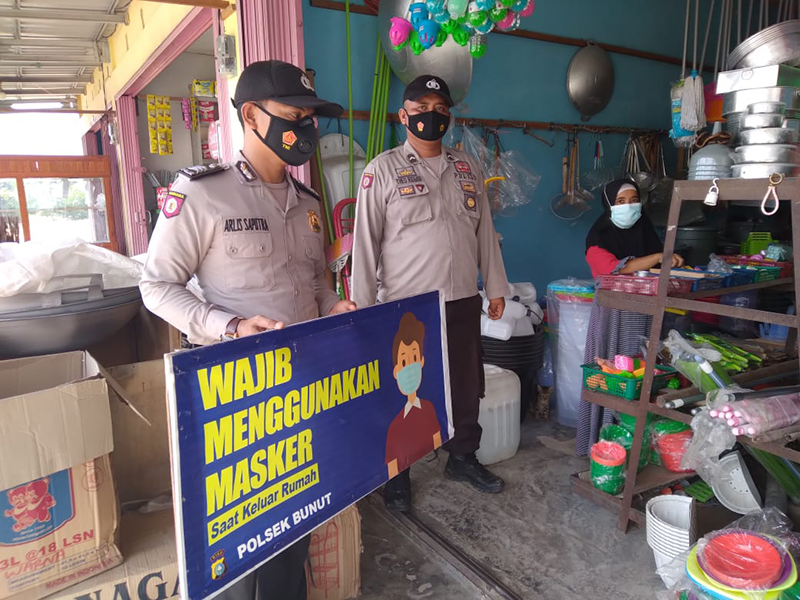 Kasus Covid-19 Melonjak, Polsek Bunut Imbau Warga Tetap Terapkan Prokes