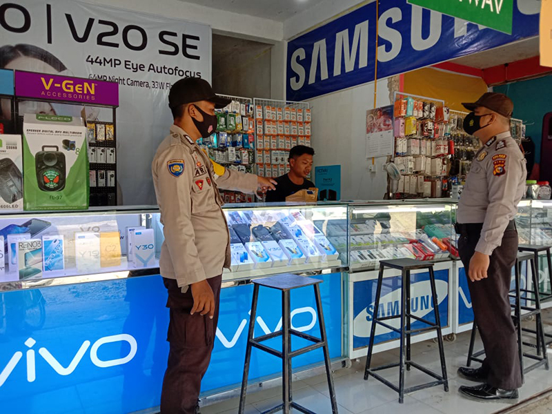 Polsek Langgam Rutin Gelar Patroli C3 dan Sosialisasi Protokol Kesehatan di Desa Segati