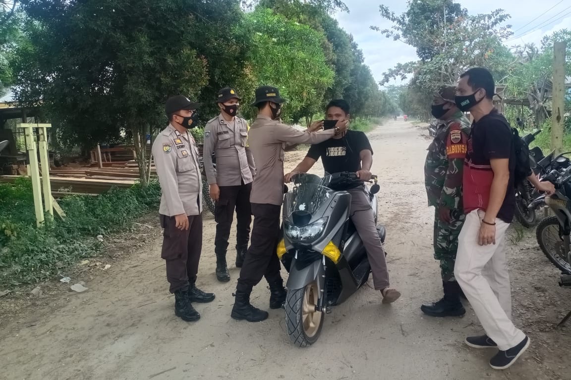 Polsek Teluk Meranti Rutinkan Operasi Yustisi Prokes di Wilayah Binaan