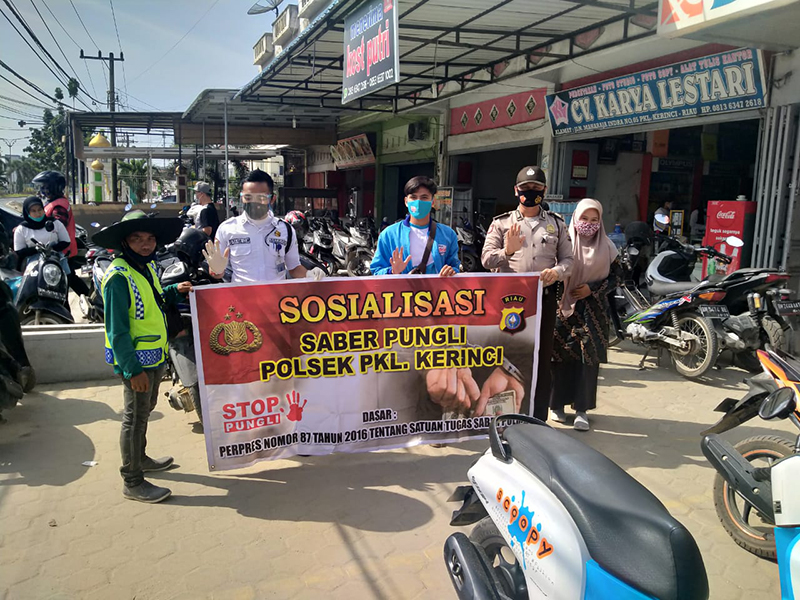Polsek Pangkalan Kerinci Laksanakan Sosialisasi Saber Pungli