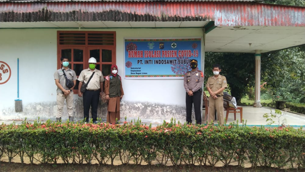 Polsek Ukui dan Gugus Tugas Kecamatan Cek Tempat Isolasi Covid-19 di Perusahaan