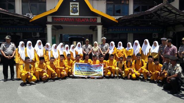 Siswa SMAN 1 Tembilahan Kunjungi Polres Inhil