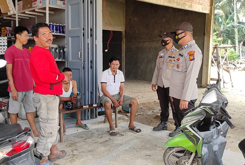 Gelar Patroli C3 dan Sosialisasi Prokes, Ini Imbauan Polsek Langgam