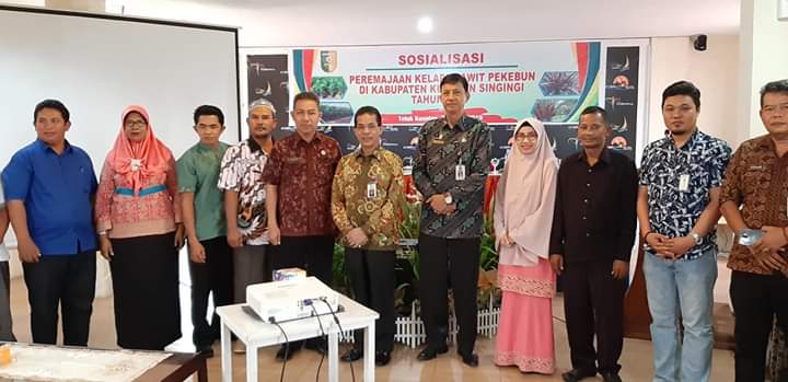 Sekda Kuansing Buka Sosialisasi Peremajaan Kelapa Sawit Perkebunan Di Hotel Angela.