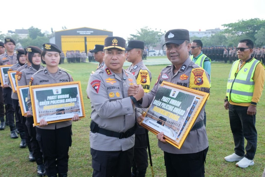 Polda Riau Gelar Apel Apresiasi Green Policing Award 2025, Wujud Komitmen Polisi Peduli Lingkungan