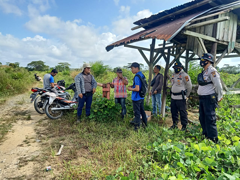 Polsek Pangkalan Lesung Bersama MPA Desa Tanjung Kuyo Patroli Karlahut