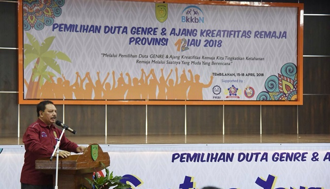 Said Syarifuddin Buka Pemilihan Duta GenRe dan Ajang Kreatifitas Remaja Riau