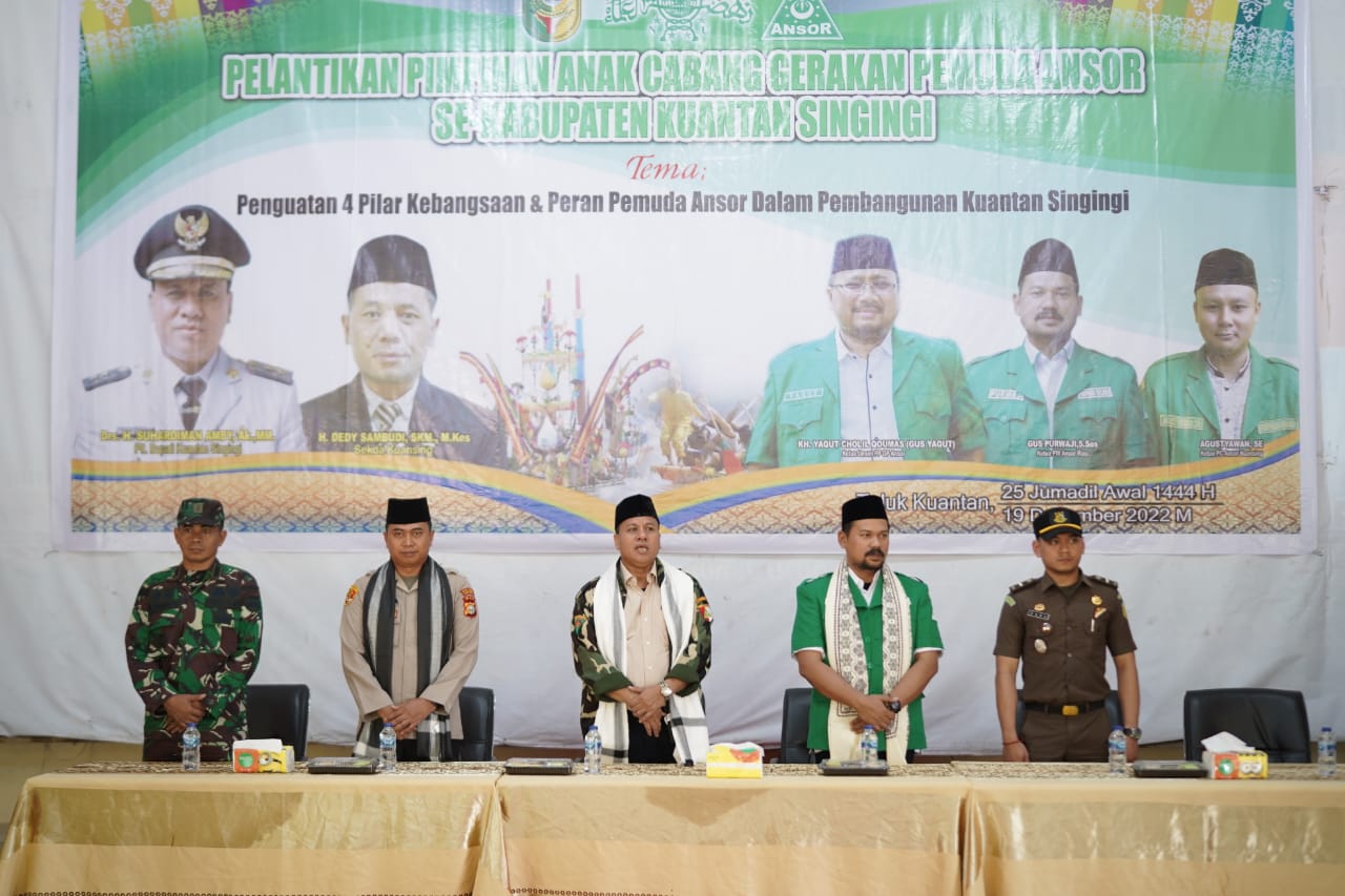 PLT Bupati Kuansing Suhardiman Amby Lantik PAC Ansor Se Kuansing
