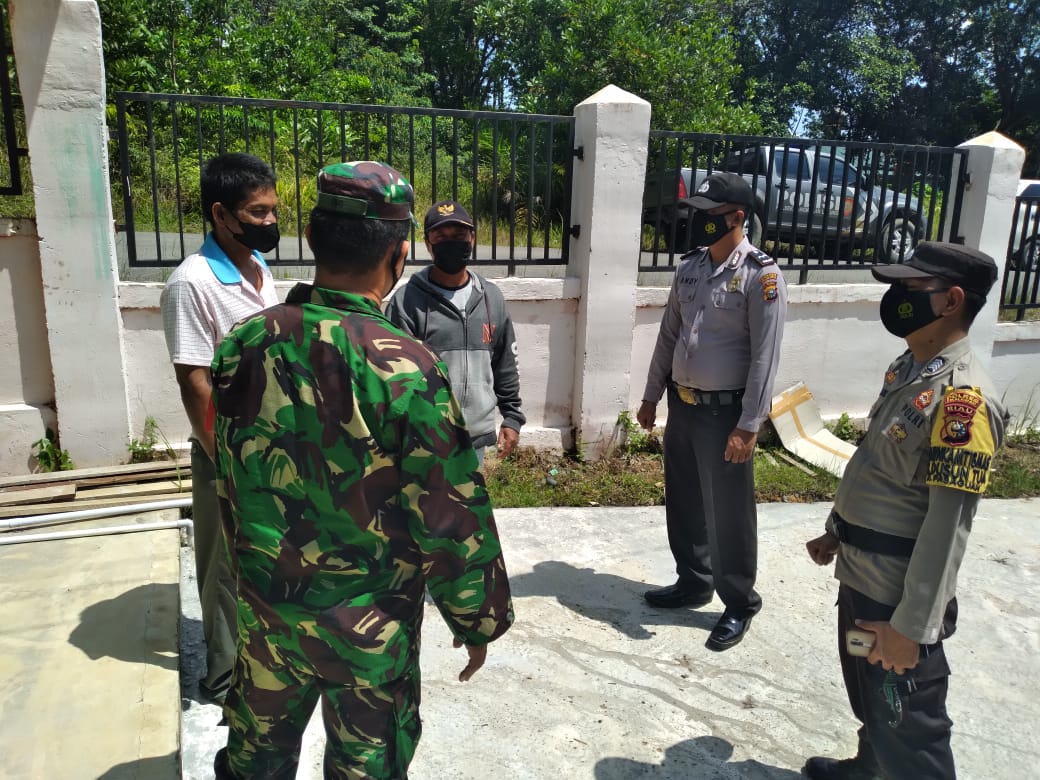 Sinegritas TNI-Polri, Polsek Pangkalan Lesung Laksanakan Giat Yustisi Prokes