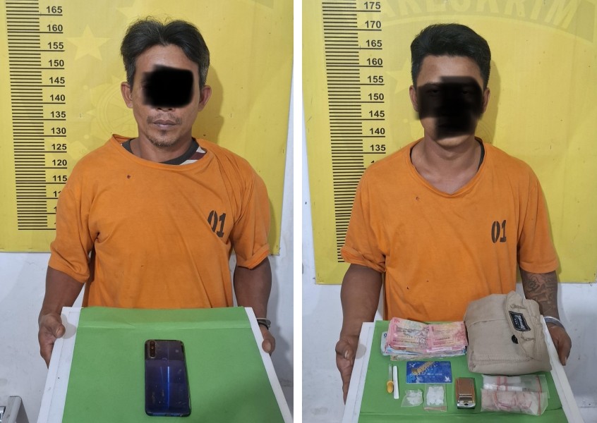 Polisi Grebek Rumah di Samping Ponpes di Inhu, Dua Pengedar Sabu Ditangkap