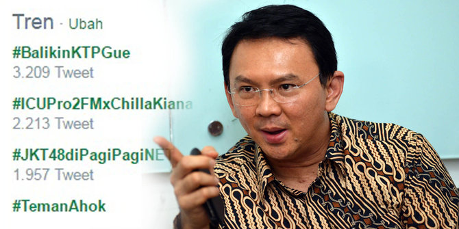 Ahok Dibully Netizen, #BalikinKTPGue Jadi Trending Topic
