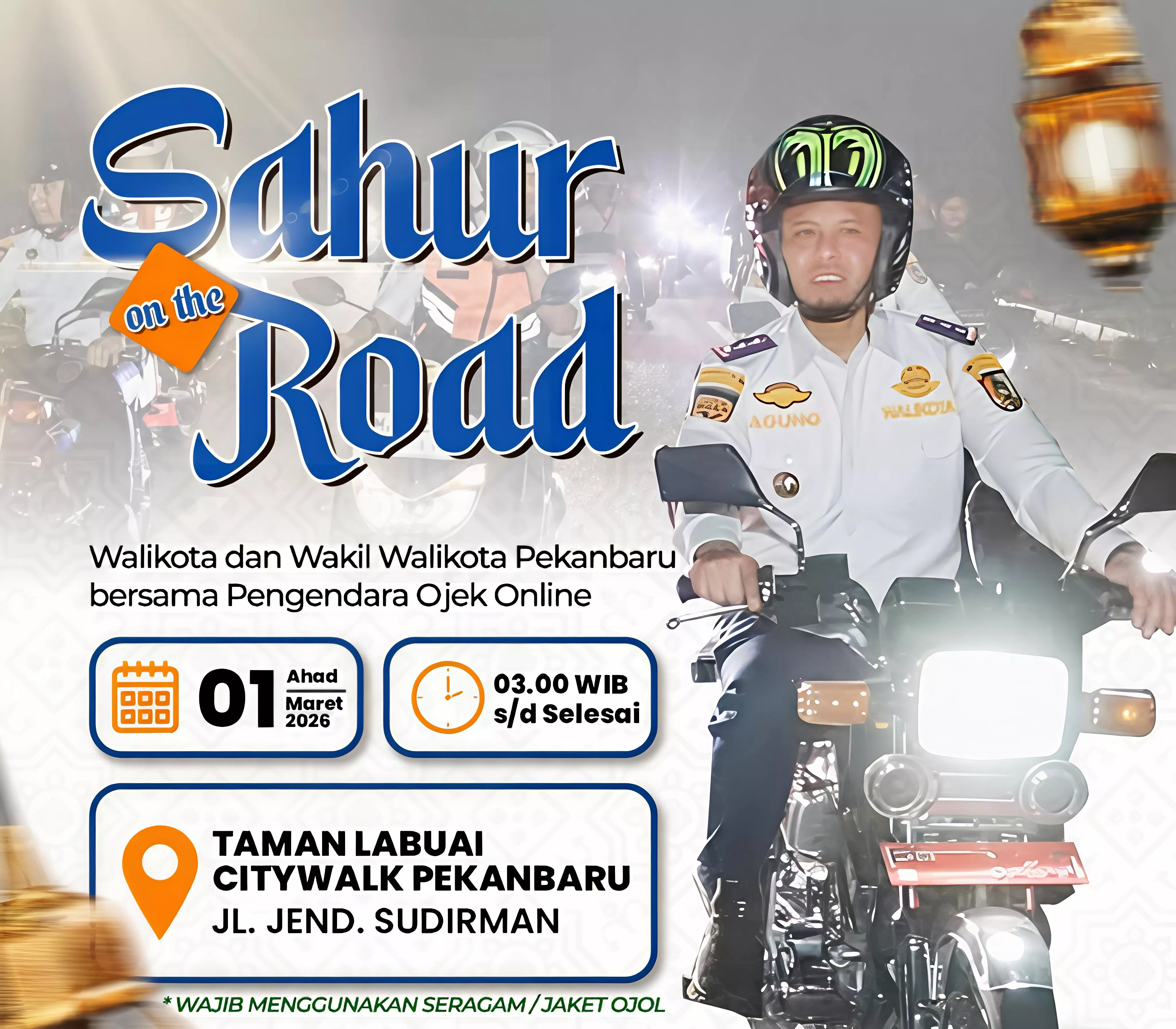 Ribuan Driver Ojol di Pekanbaru Bakal Turut Serta dalam Sahur On The Road Bersama Wako Agung