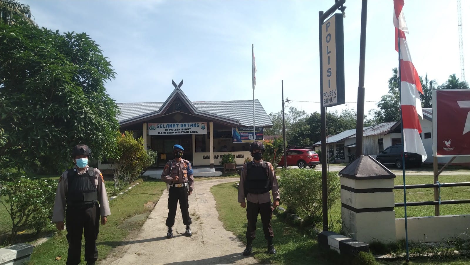 Cegah Ancaman Teror, Polsek Bunut Jaga Ketat Lingkungan Mako