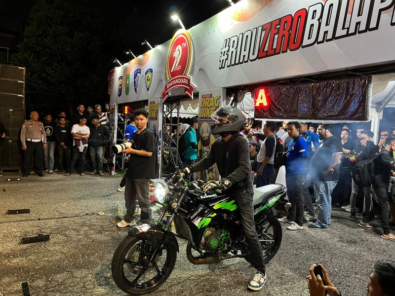 Bhayangkara Drag Bike Race Polda Riau Digelar, Komunitas Motor Komit Tak Lagi Balap Liar