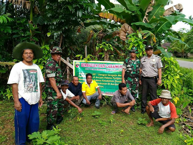 Babinkamtibmas dan MPA Patroli Karhutla di Desa Bumi Mulya Kecamatan Logas Tanah Darat