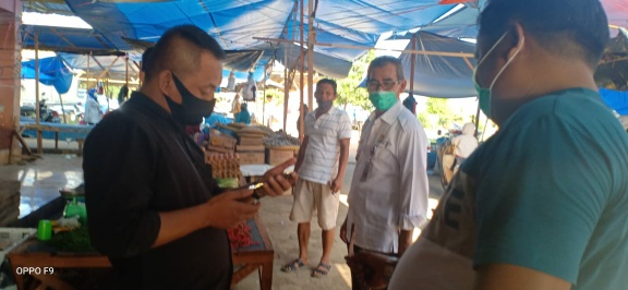 Dengan Diterapkan New Normal, Bupati Kuansing H. Mursini Kunjungi Pasar Modern.